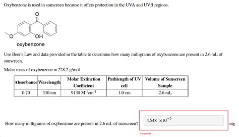 two solutions of the same uv absorbing molecule were analyzed|CHEM 238 Final Exam Flashcards .